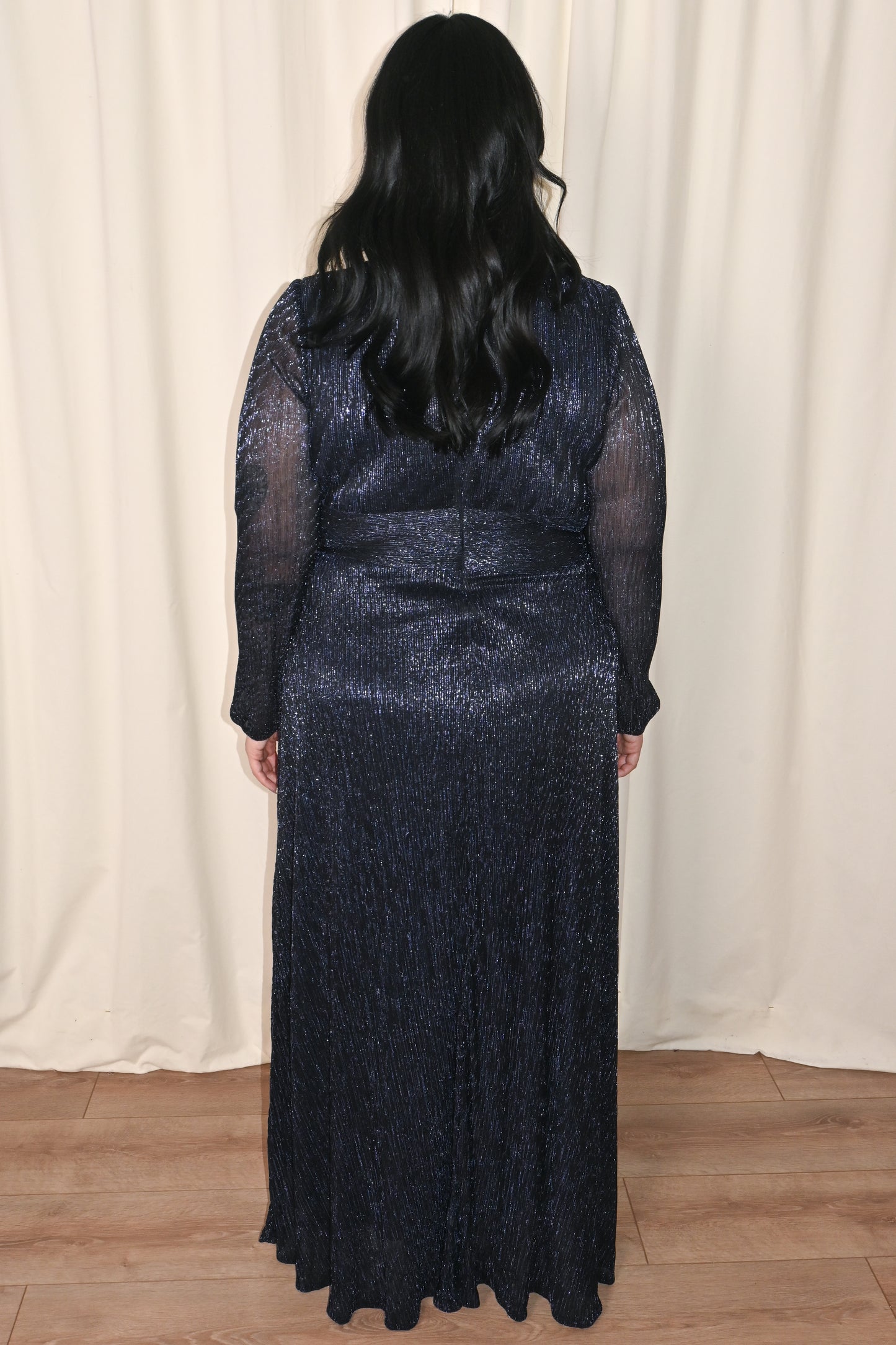 Lurex Long Sleeve Gown (6-22)