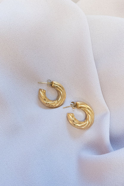 Hollow Twist Hoops