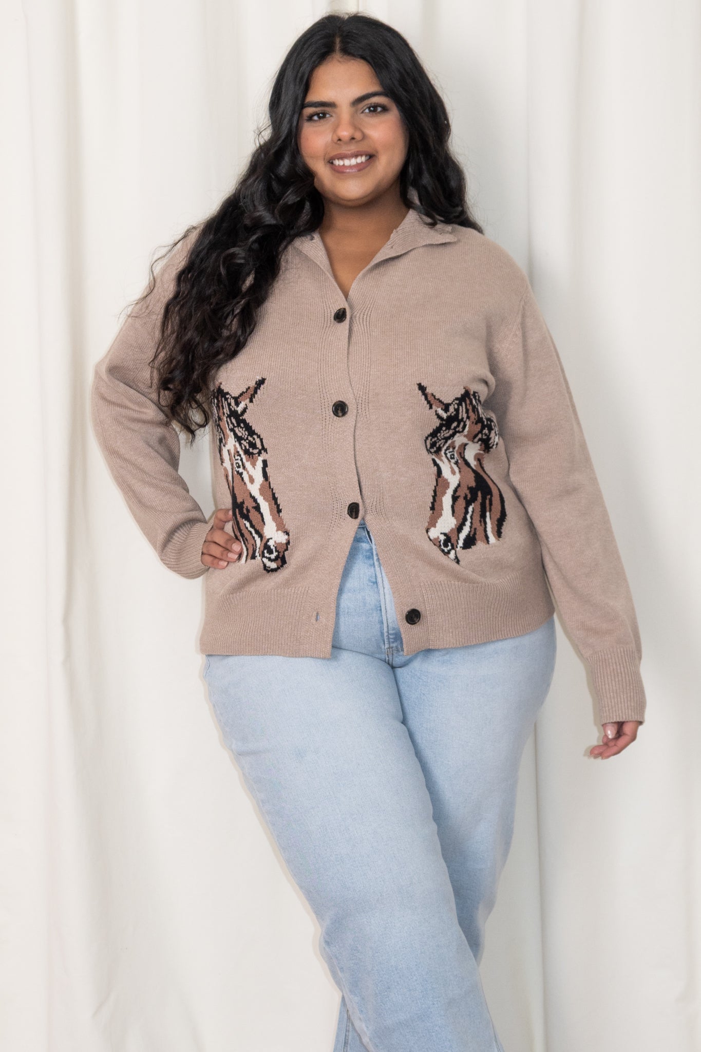 Horse Cardigan (S-3X)
