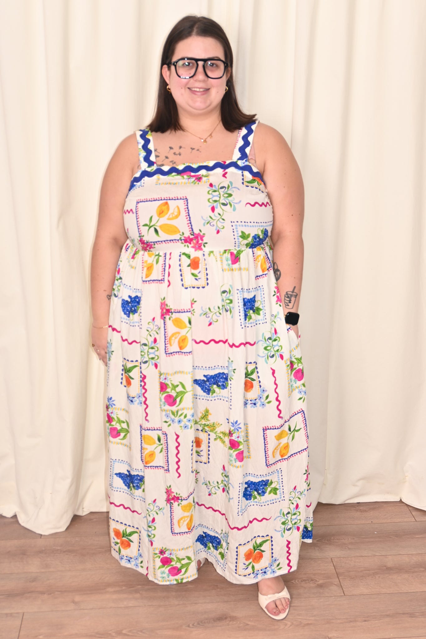 Fruit Garden Midi Dress (S-3X)