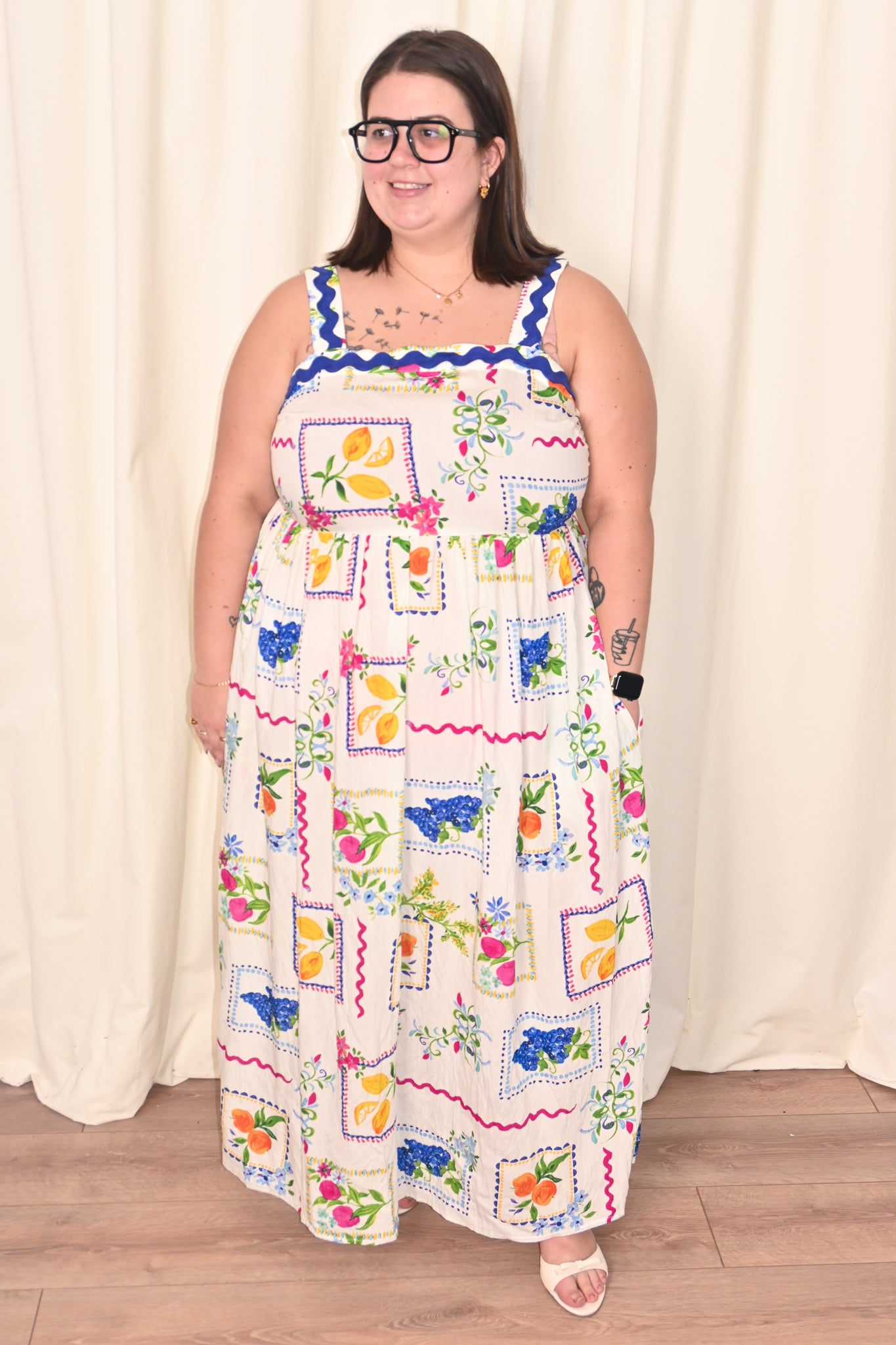 Fruit Garden Midi Dress (S-3X)