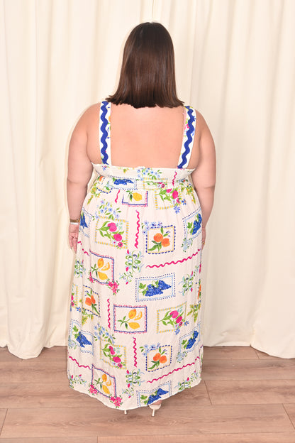 Fruit Garden Midi Dress (S-3X)