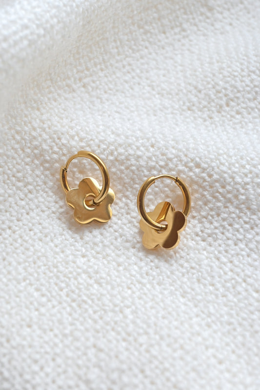 Flower Hoop Earring