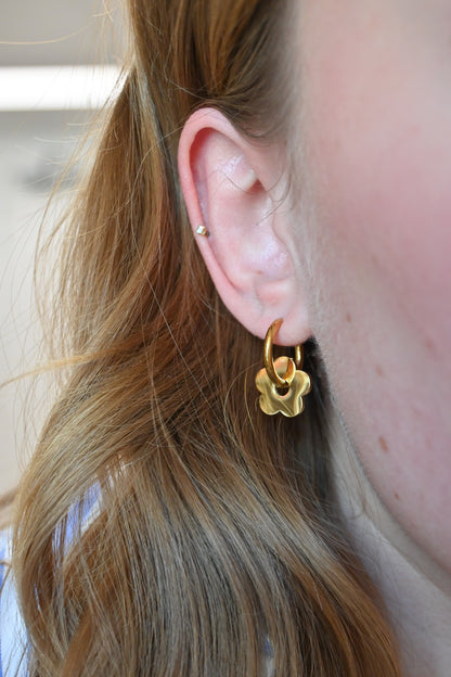 Flower Hoop Earring