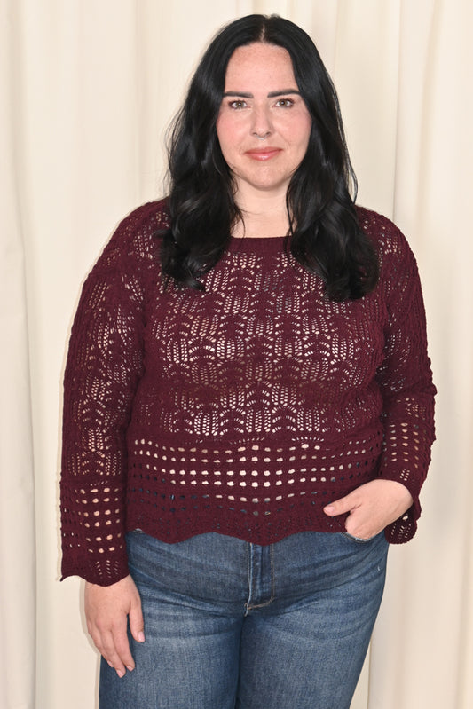 CURVE Pointelle Sweater
