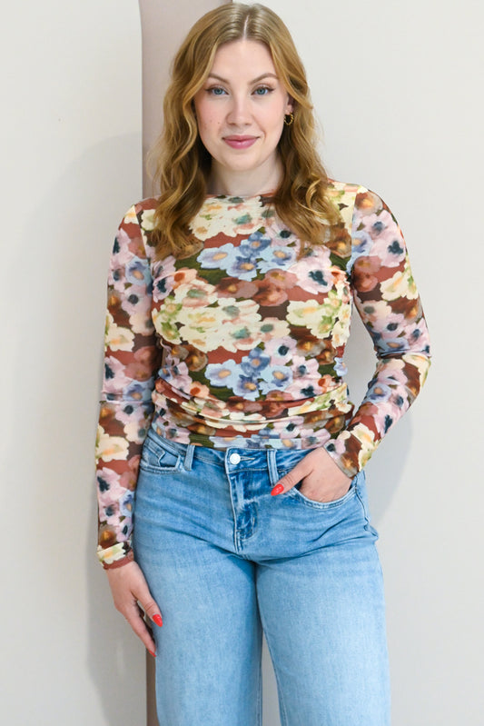 Mesh Floral Top