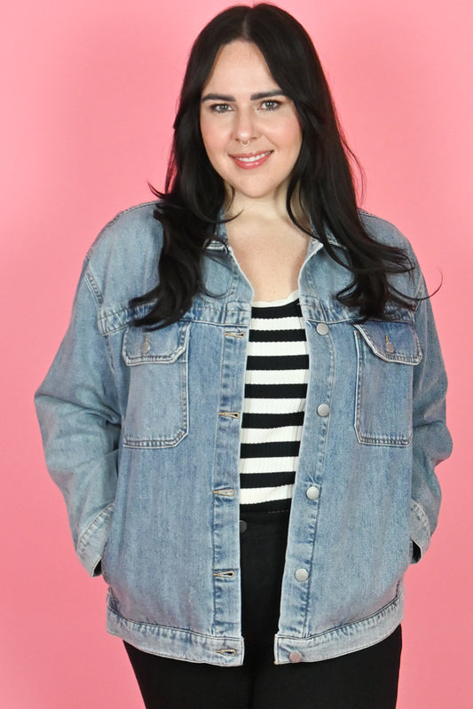 Plus Size Relaxed Fit Jean Jacket