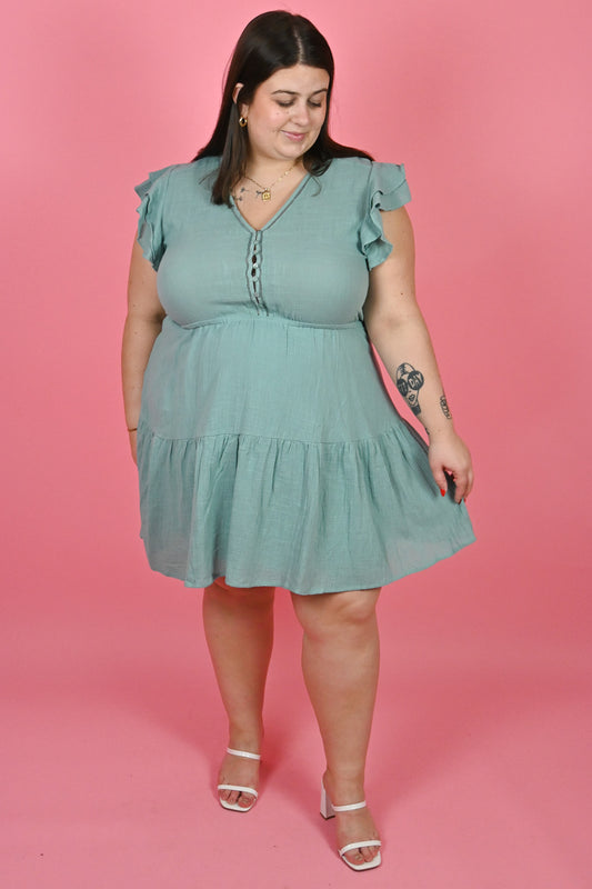 PLus size blue sundress