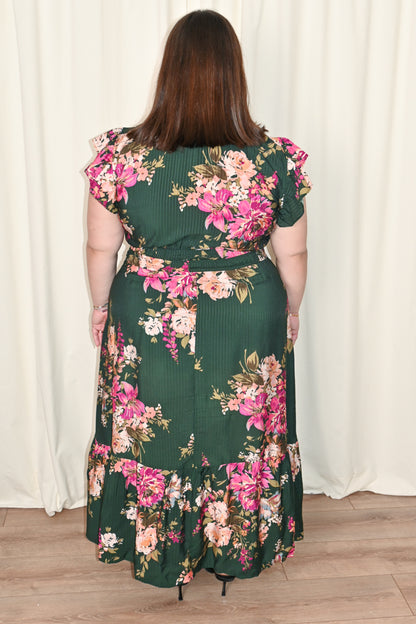CURVE Fuchsia Floral Dress