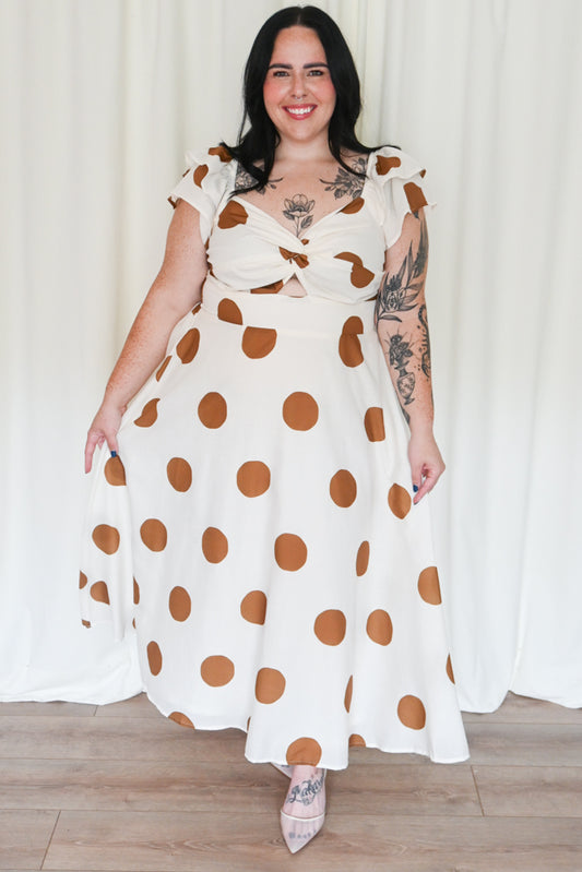 CURVE Polka Dot Midi Dress