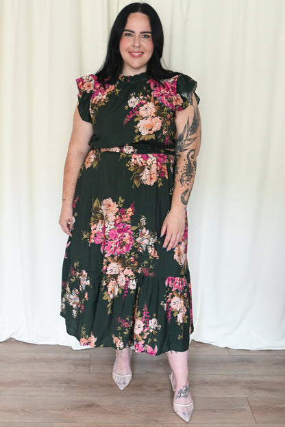 CURVE Fuchsia Floral Dress