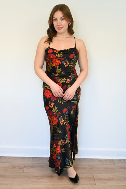 Low Back Floral Slip Dress