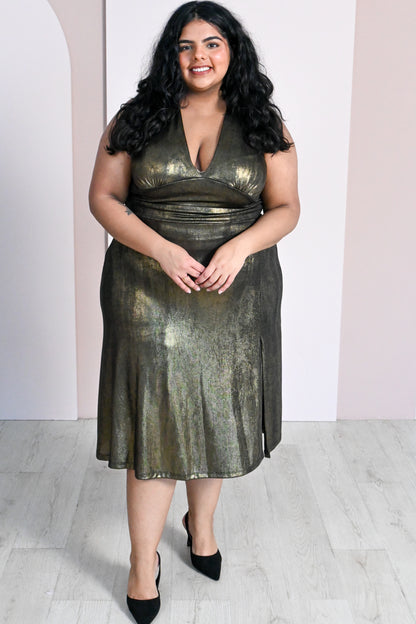 CURVE Bronze Midi Dress