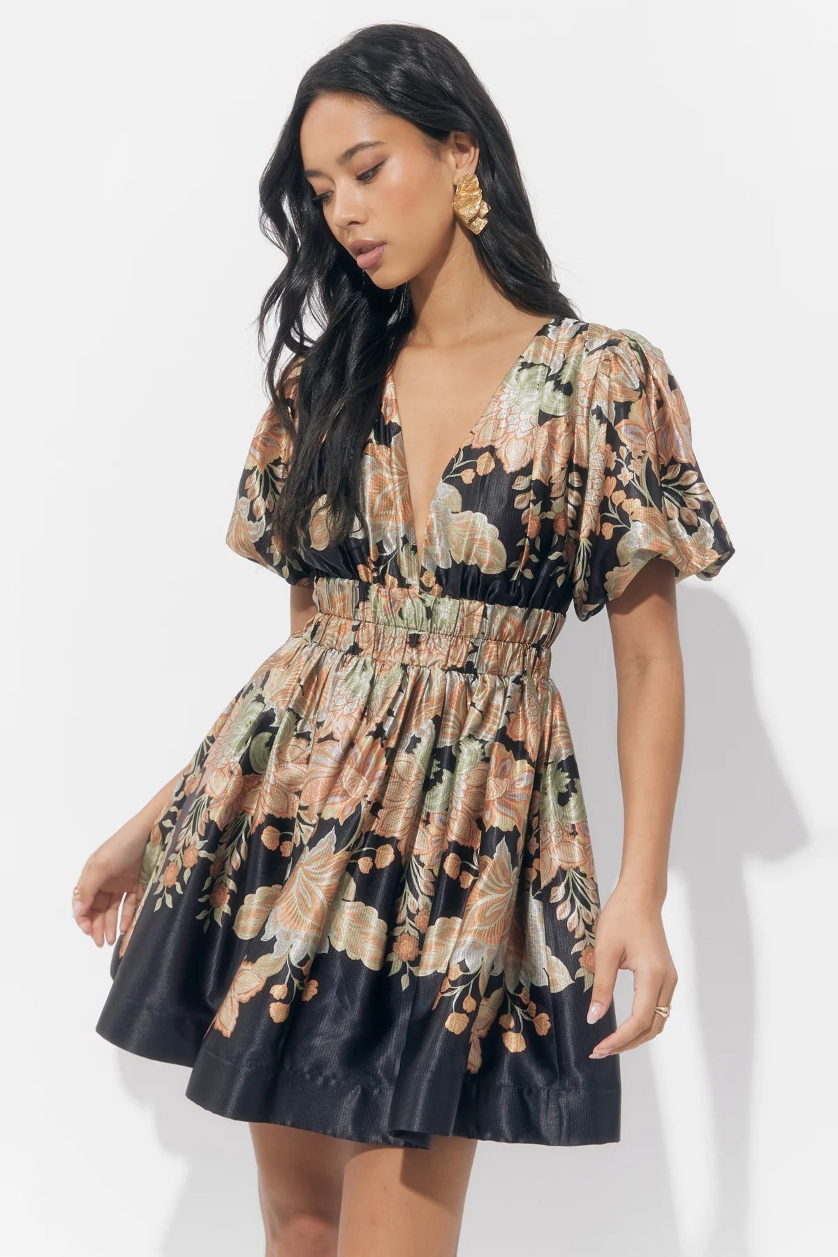 Koi Printed Mini Dress