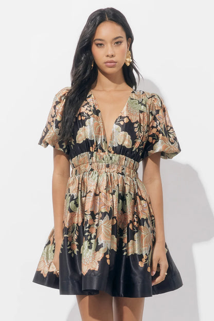 Koi Printed Mini Dress