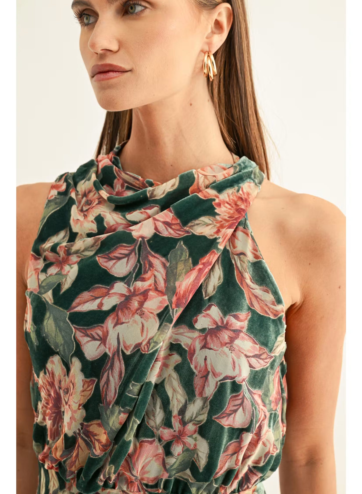Veda Velvet Burnout Maxi Dress (S-XXL)