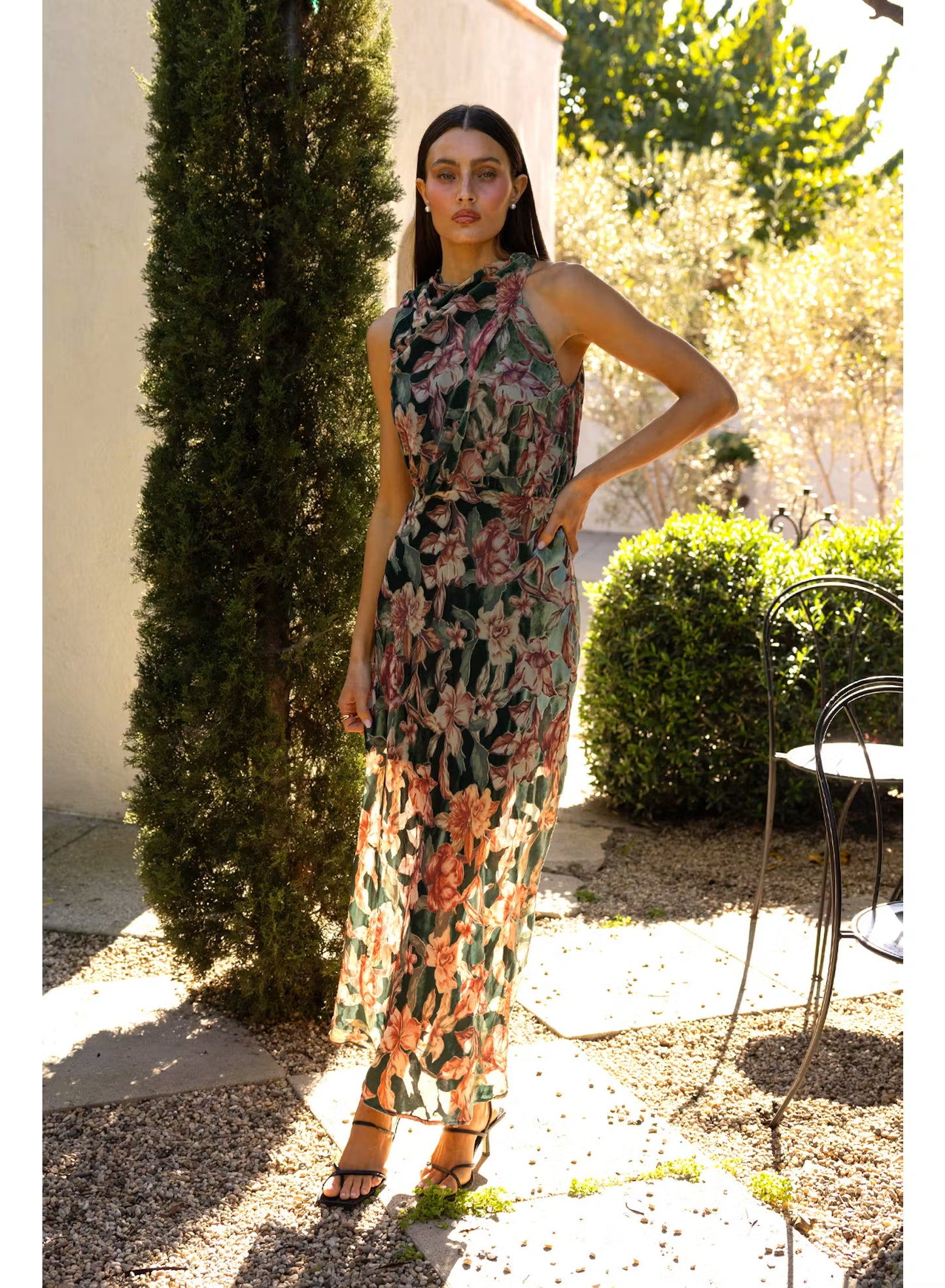 Veda Velvet Burnout Maxi Dress (S-XXL)
