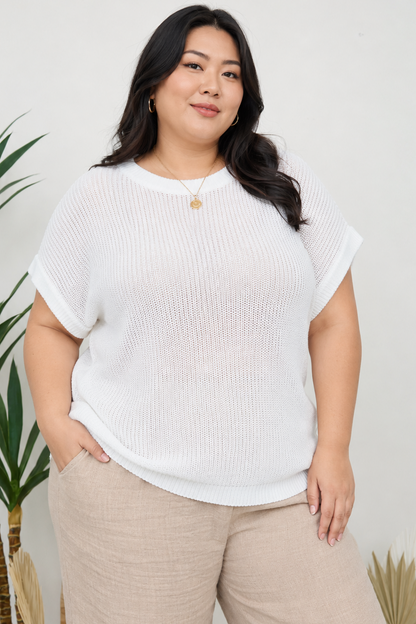 CURVE Open Knit SS Top