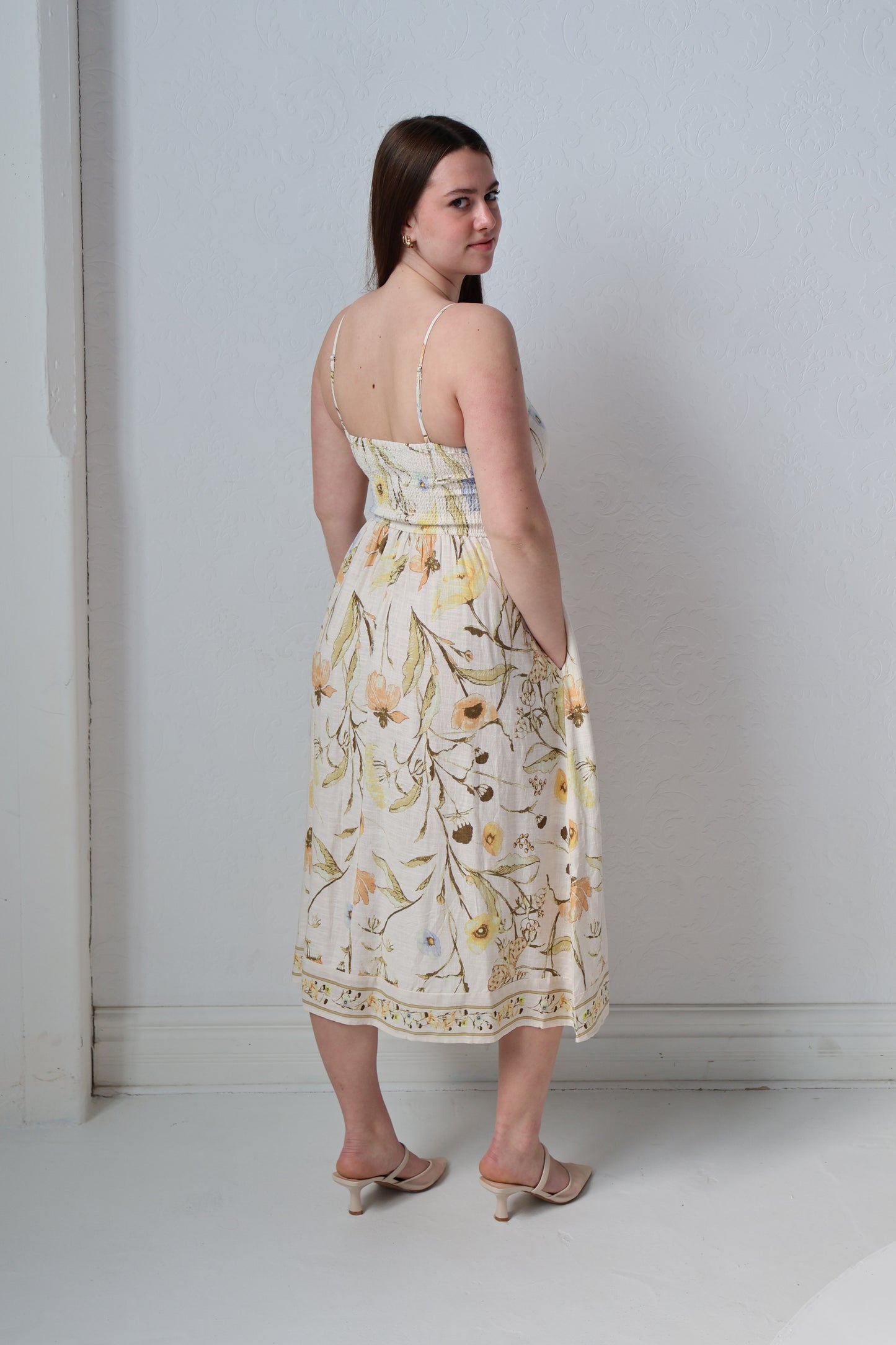 Vintage Garden Midi Dress (XS-2X)