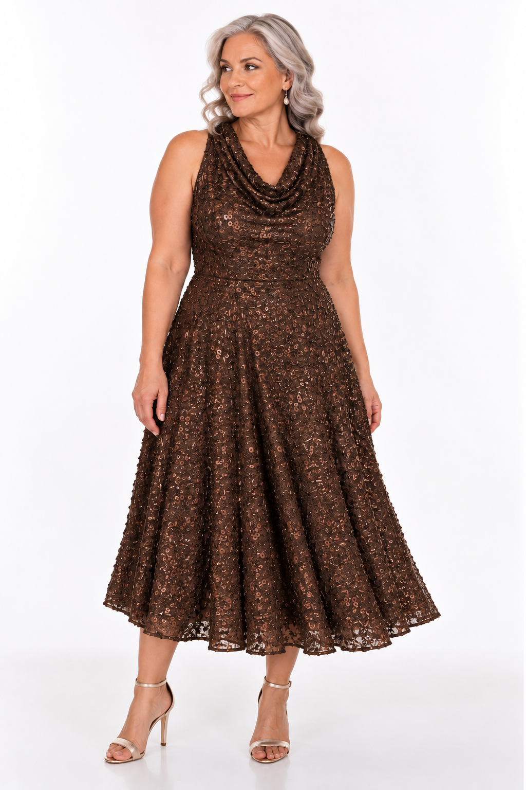 CURVE Sequin Cowl Midi