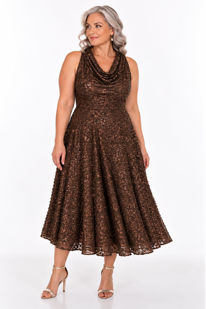 CURVE Sequin Cowl Midi