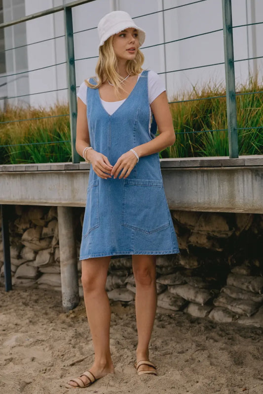 Denim Overall Dress (S-3X)