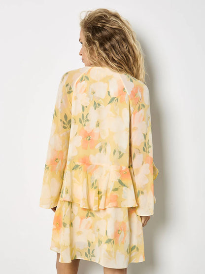 Chiffon Ruffle Mini Dress (S-XXL)