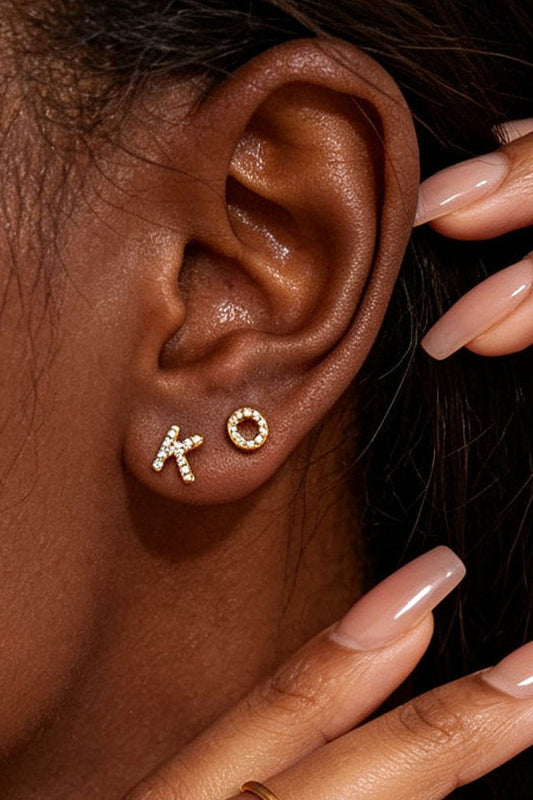 Dainty Letter Stud