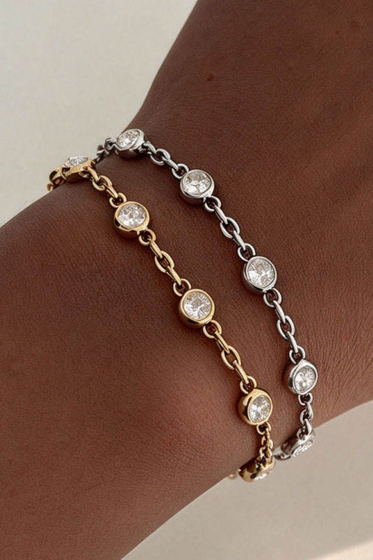 Dainty Bezel Set Bracelet