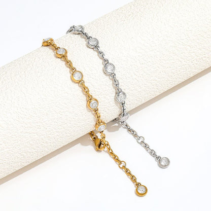 Dainty Bezel Set Bracelet