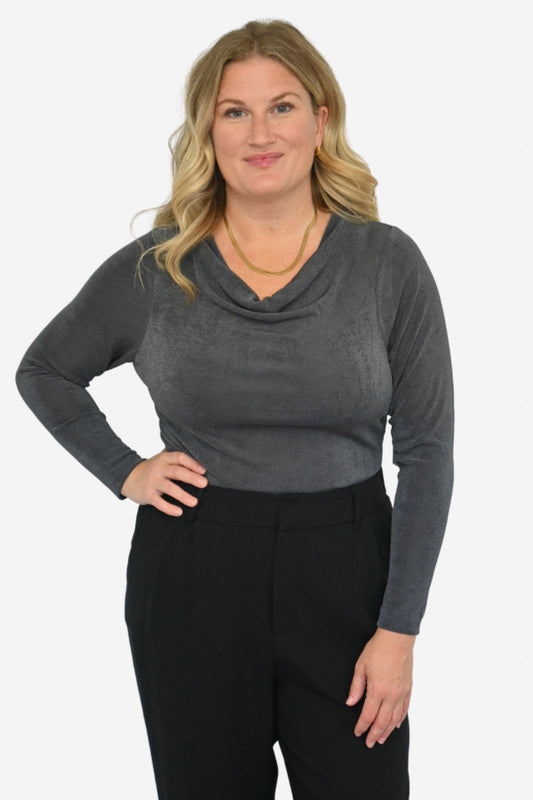 plus size cowl neck top work top winnipeg canada