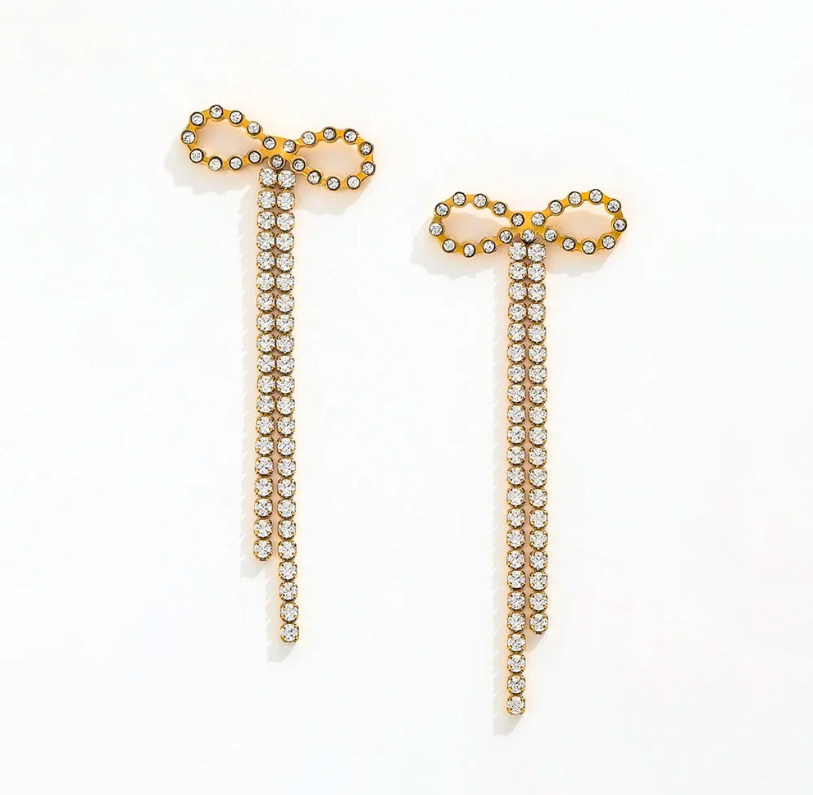 Crystal Bow Earring