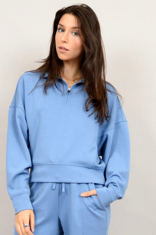 Mailyn Half Zip Scuba Sweater