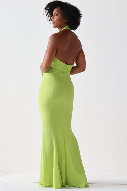 Chiffon Halter Maxi Dress