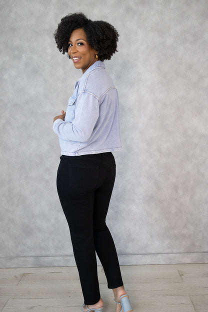 Nara Cropped Sweatshirt Jacket