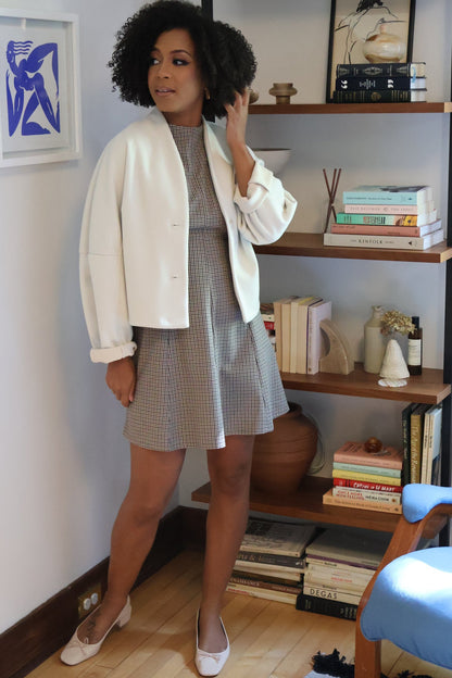 Houndstooth Mini Dress (S-XXL)