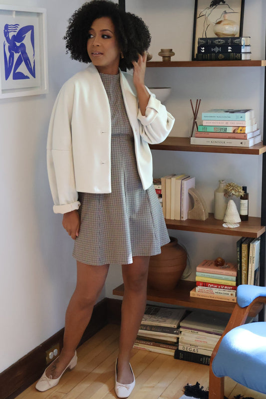 Houndstooth Mini Dress (S-XXL)