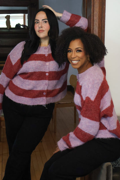 Striped Cardigan (S-3X)
