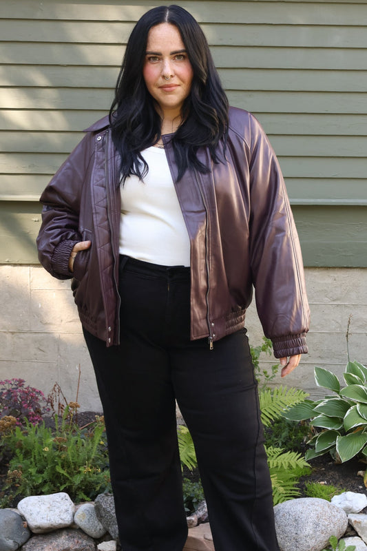 BRUNETTE THE LABEL Oversized Bomber (XS-3X)