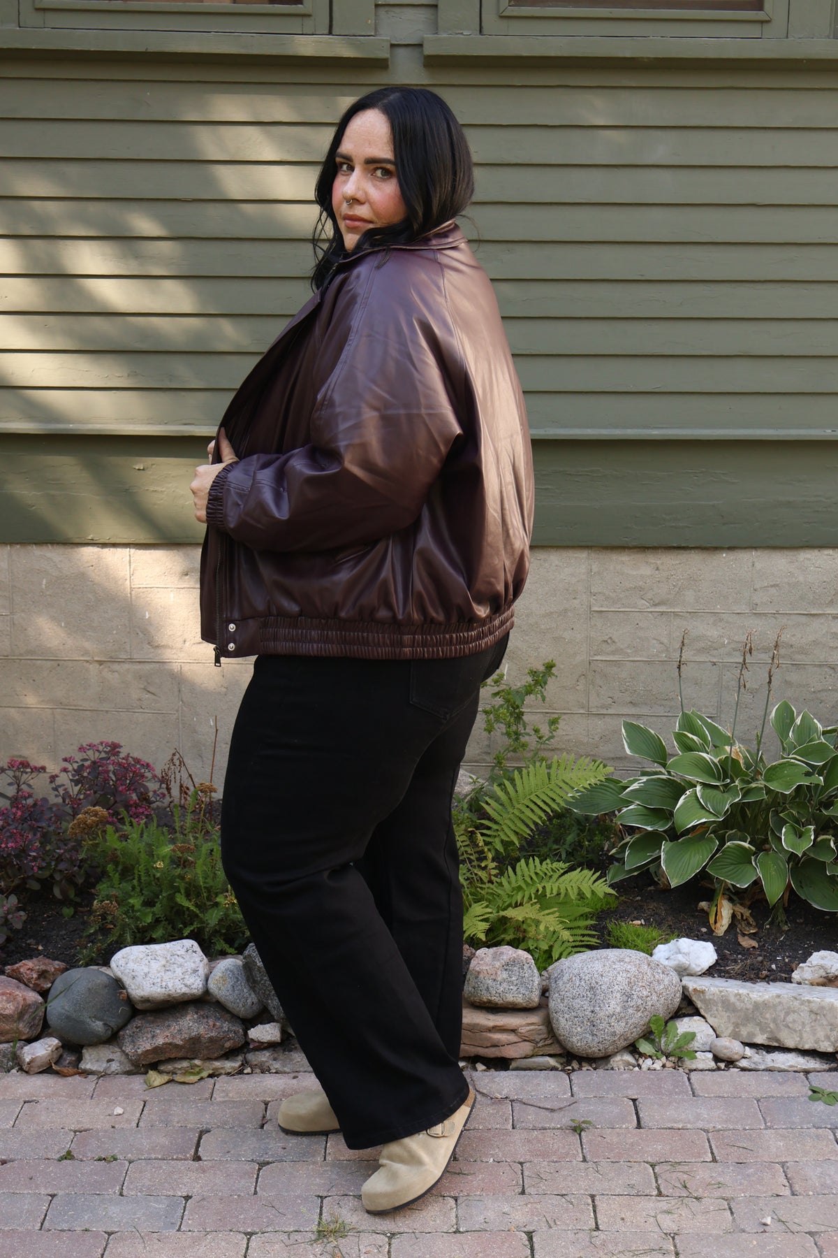 BRUNETTE THE LABEL Oversized Bomber (XS-3X)