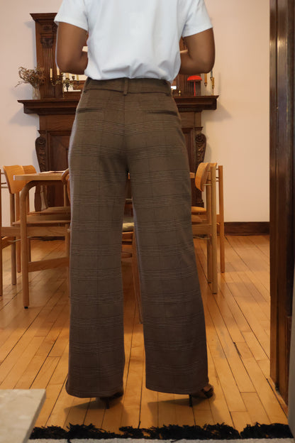 Houndstooth Wide Leg Pant (XS-2X)