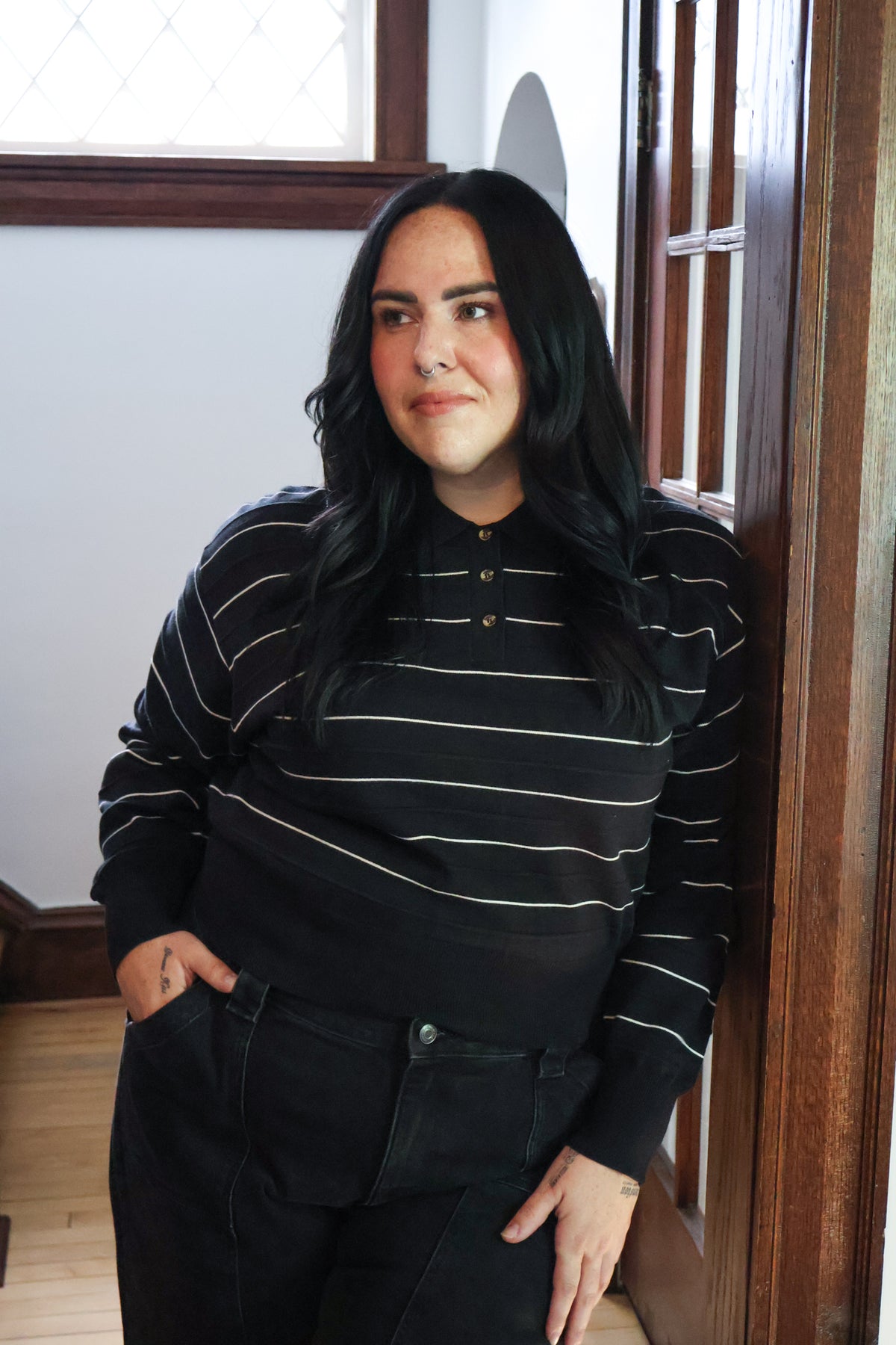 BRUNETTE THE LABEL Knit Polo (XS-3X)