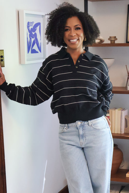 BRUNETTE THE LABEL Knit Polo (XS-3X)