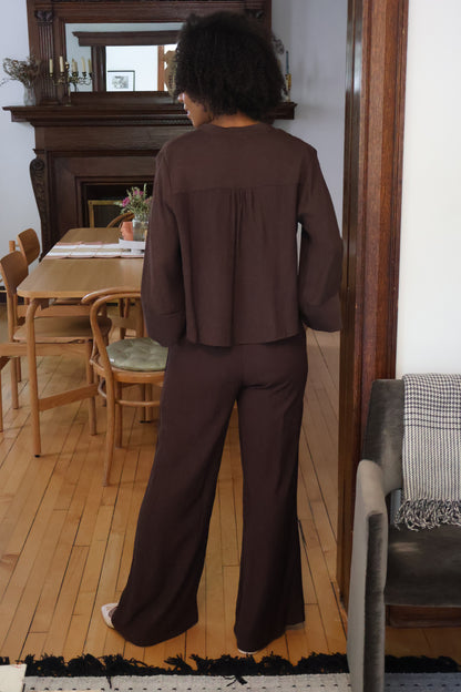 Crinkle Wide Leg Pant (XS-2X)