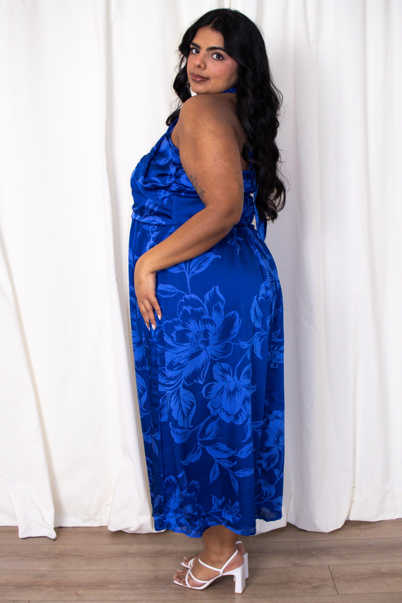 CURVE Floral Halter Midi