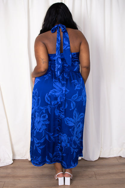 CURVE Floral Halter Midi