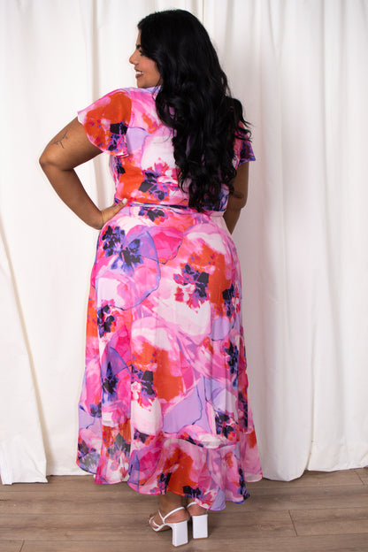 Chiffon Wrap Dress (4-22)