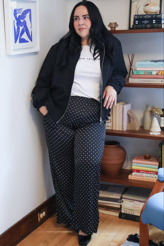 CURVE Polka Dot Satin Pants