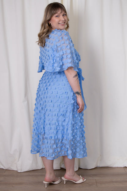 Floral Applique Midi Dress (2-22)