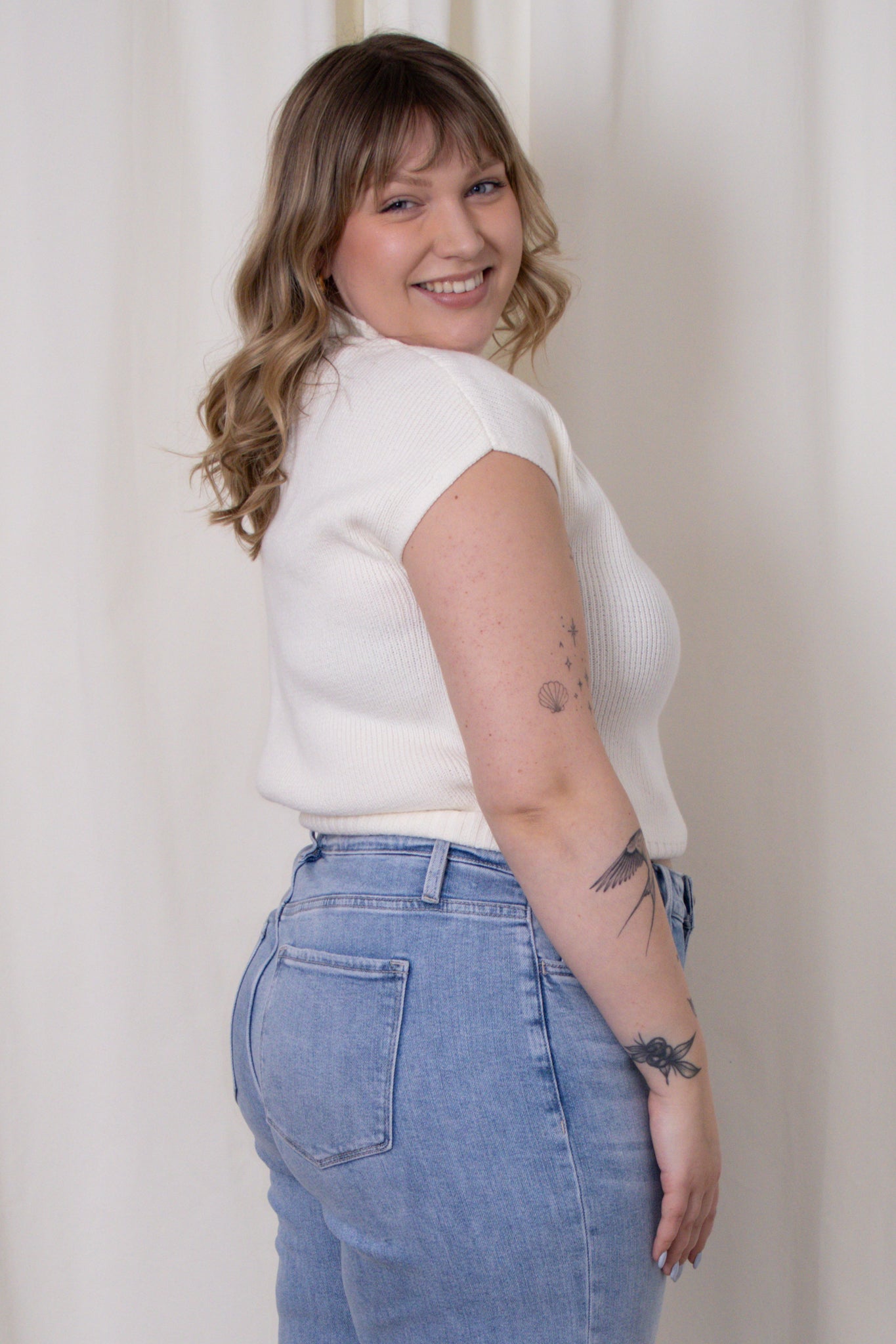 Mockneck Knit Pullover